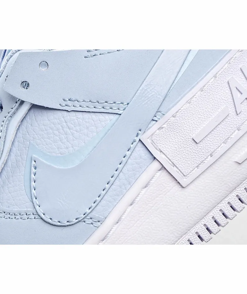 Nike Womens Air Force 1 AF1 Shadow White Hydrogen Blue  蓝云朵