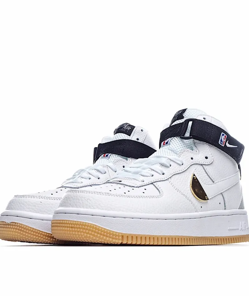 Nike Air Force 1 High NBA White and Black Sneakers