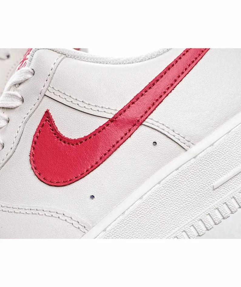 Nike Air Force 1 AF1 White and Red Sneakers