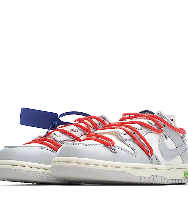 Nike SB Dunk OFF-WHITE Grey Red Blue