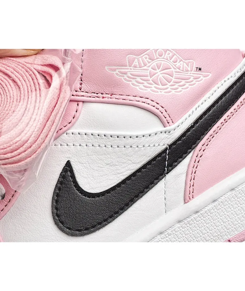 Air Jordan 1 Mid AJ1 Mid Basketball Shoes Sakura Pink