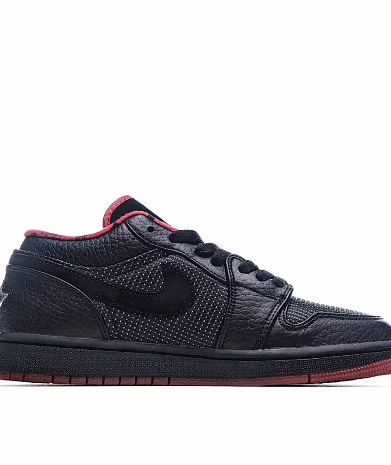 Air Jordan 1 Retro Low 'Black Silver Red'