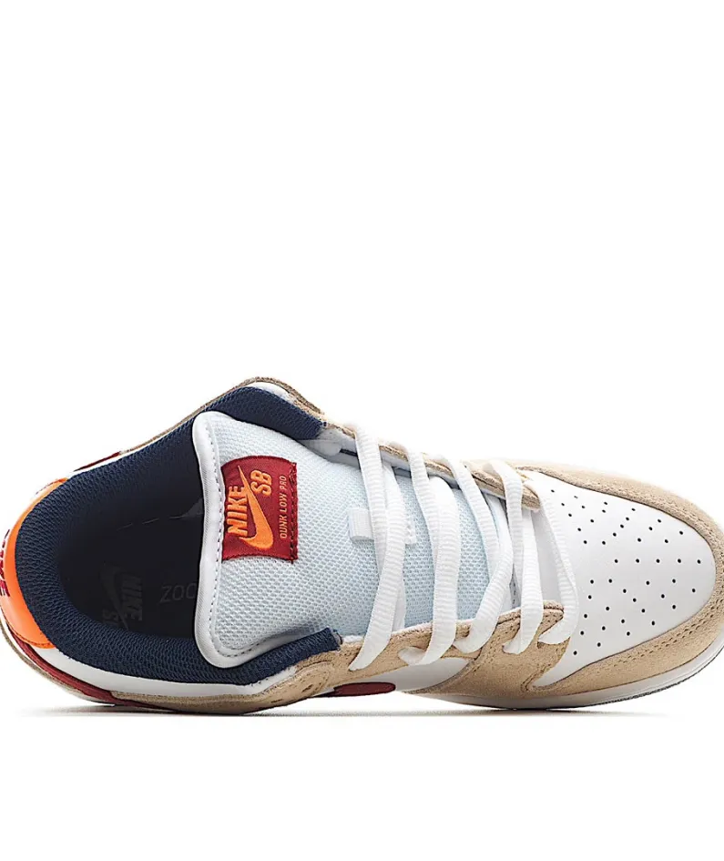 Nike SB Dunk Low Low Top Sneakers White Grey