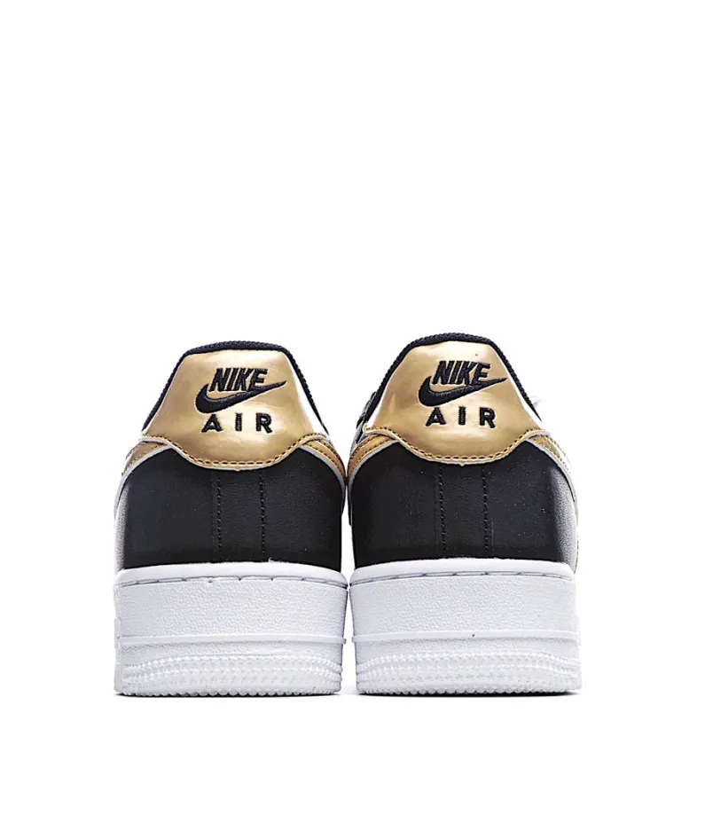 Nike Air Force 1 Low Low Top Black And White Gold