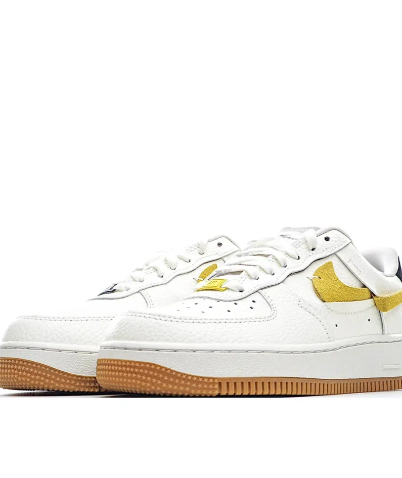 Nike Air Force1 Vandalized Black and Yellow Sneakers