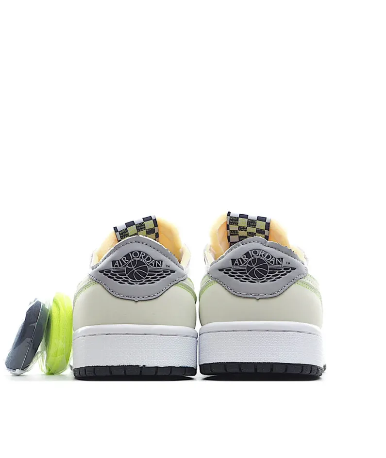 Air Jordan 1 Low Low Top Retro Culture Basketball Shoes White Green