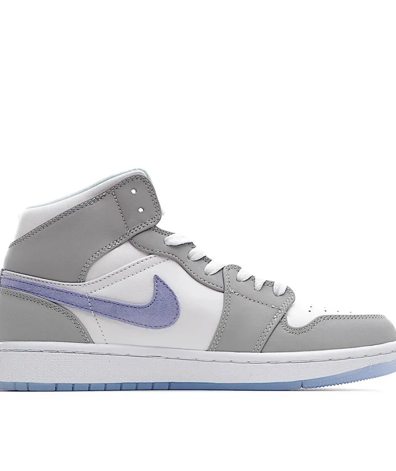 Wmns Air Jordan 1 Mid 'Wolf Grey Aluminum'
