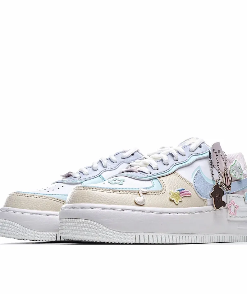 Nike Air Force 1 Shadow White Blue Pink