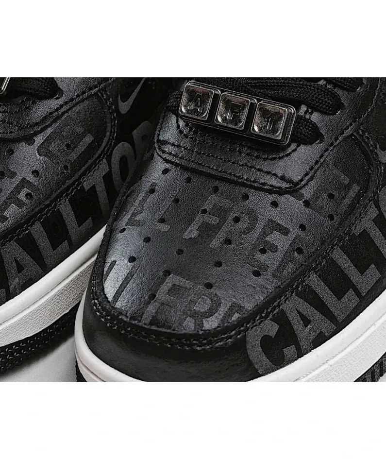 Nike Air Force 1 07 Premium Black Grey 3M Reflective