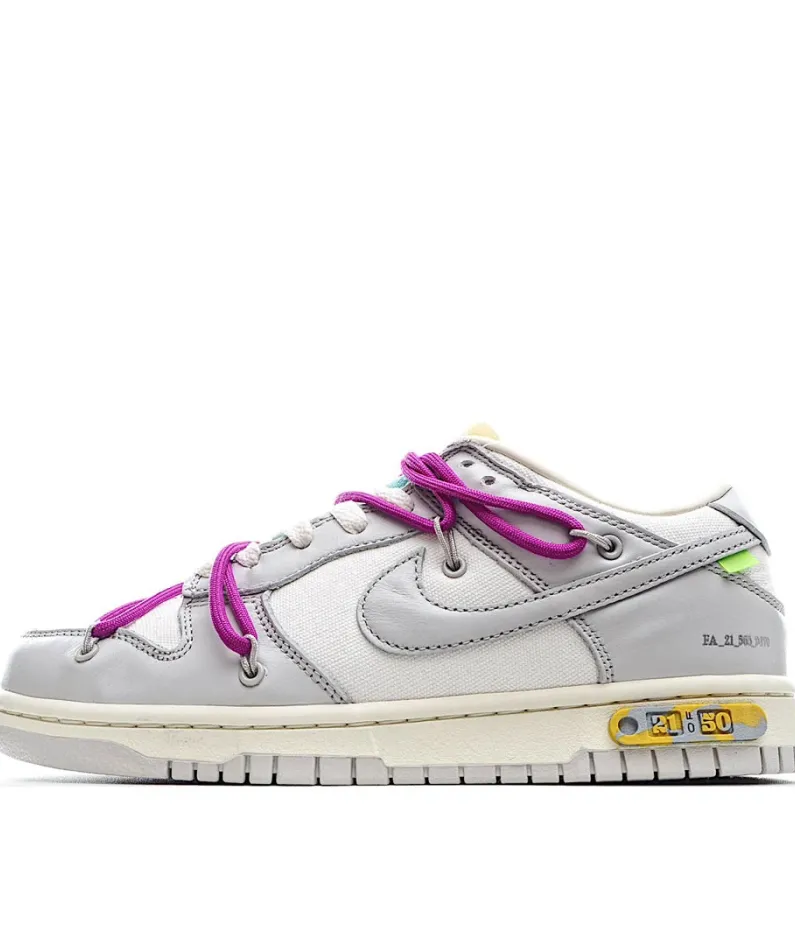 Nike 0ff-White x Nike Dunk Low "21 of 50" OW White Grey