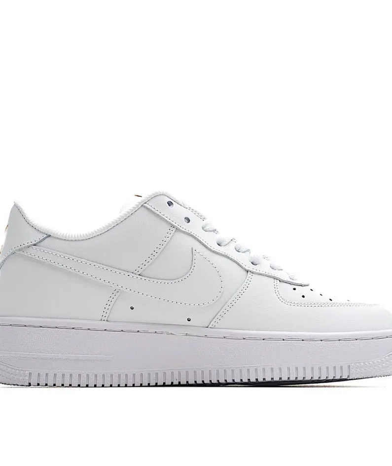 Nike Air Force 1 White Gold Chain