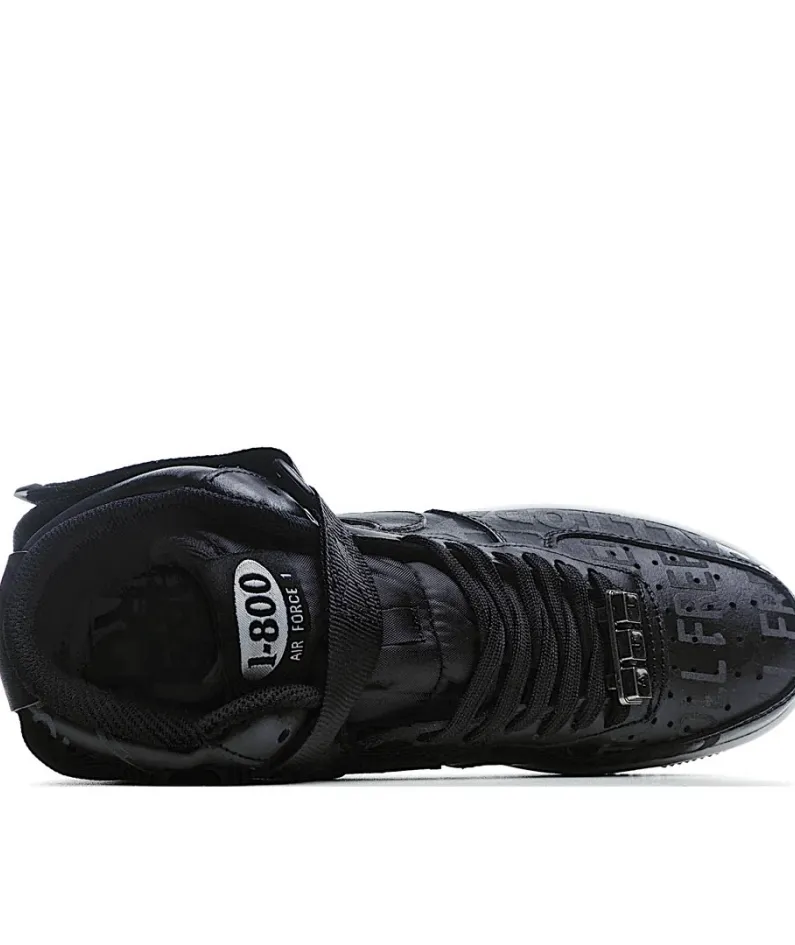 Nike Air Force 1 07 Premium Black Grey 3M Reflective