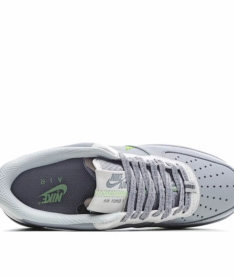 Nike Air Force 1 Low Grey-Green Drop Hook Low-Top Sneakers