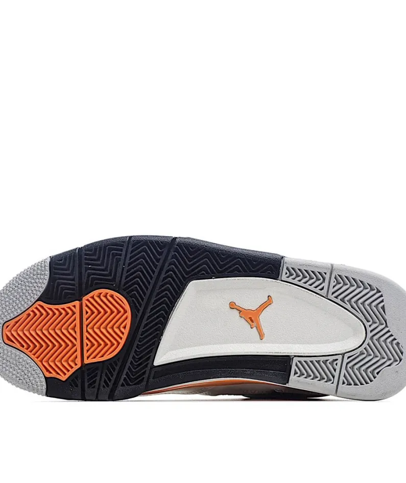 Air Jordan 4 Line Sand White Black Orange