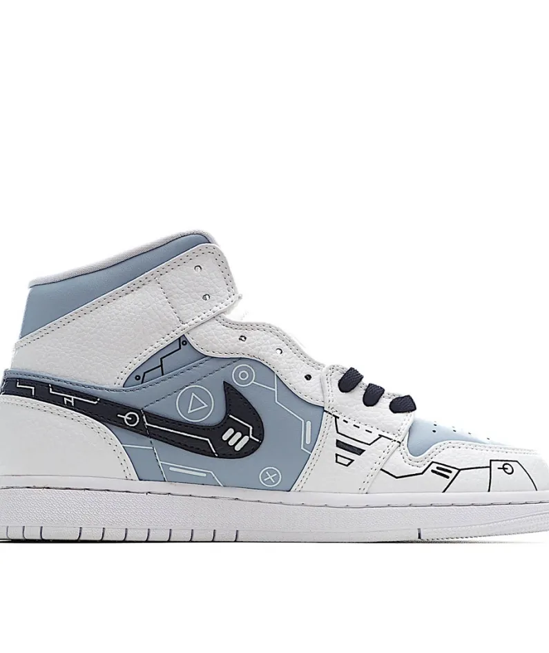 Air Jordan 1 Mid Video Game Series AJ Mid Basketball Shoes