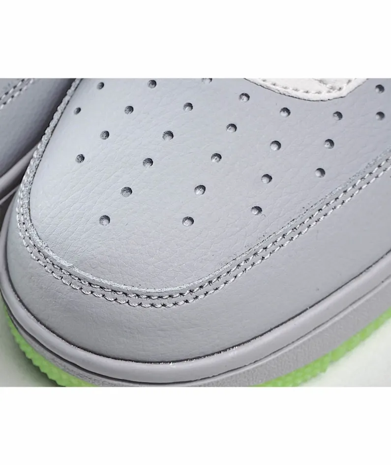 Nike Air Force 1 Low Grey-Green Drop Hook Low-Top Sneakers