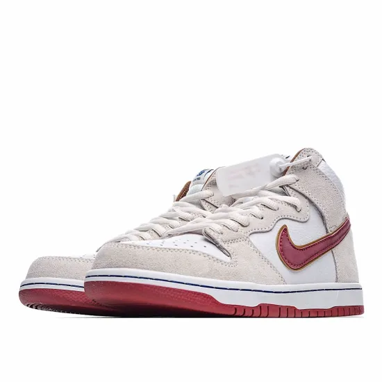 Nike SB Dunk High "Team Crimson" Off-White Red Hook