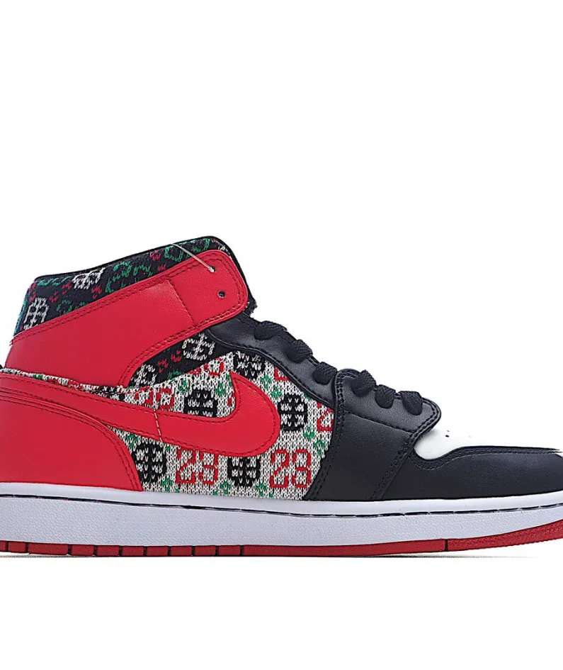 Air Jordan 1 Mid SE GS 'Ugly Christmas Sweater'