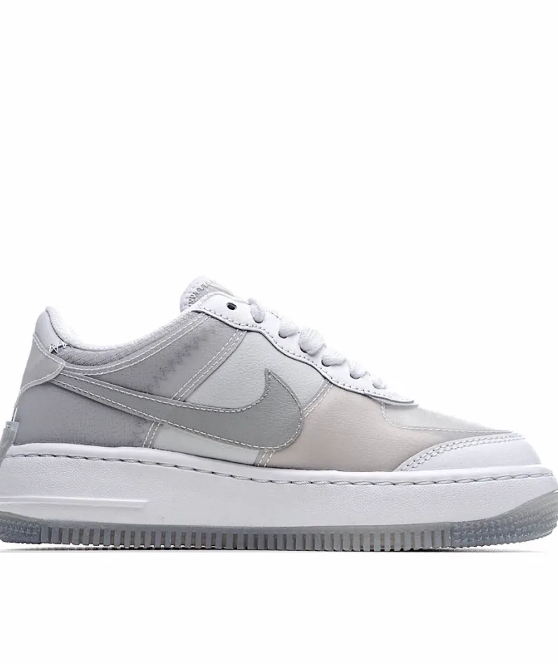 Nike WMNS Air Force 1 Shadow White and Grey Air Force Sneakers