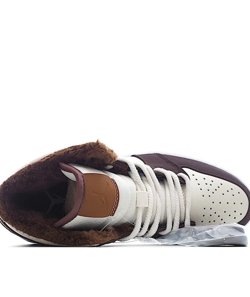 Air Jordan 1 Mid AJ1 Mid Basketball Shoes Beige Brown