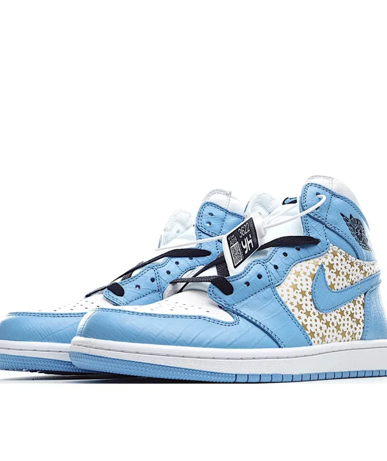 Supreme x AirJordan Retro AJ1 high-top basketball shoes