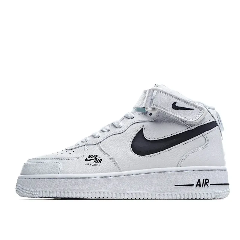 Nike Air Force 1 Lv8 Mid Top White Black 3M Reflective