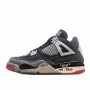 Air Jordan AJ4 RetroCream Cicada Wing Black Gray Red
