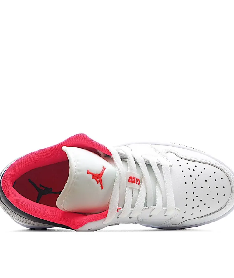 Air Jordan 1 Low Low Top Retro Culture Basketball Shoes White Black Powder