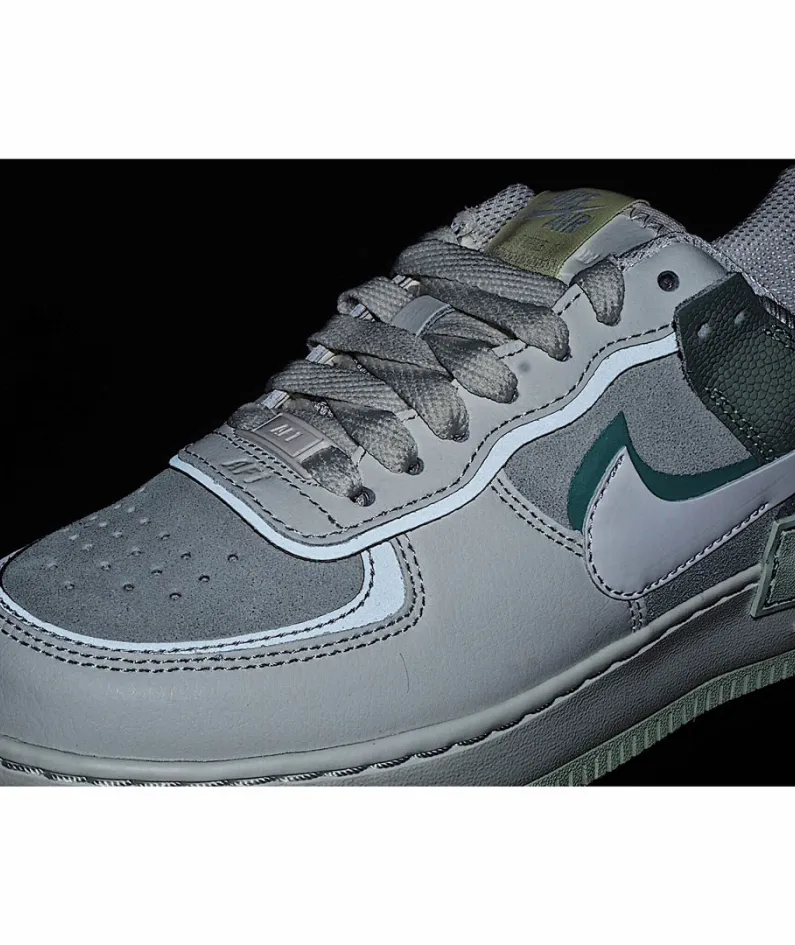 Nike WMNS Air Force 1 Shadow Low Top Sneakers Grey Green