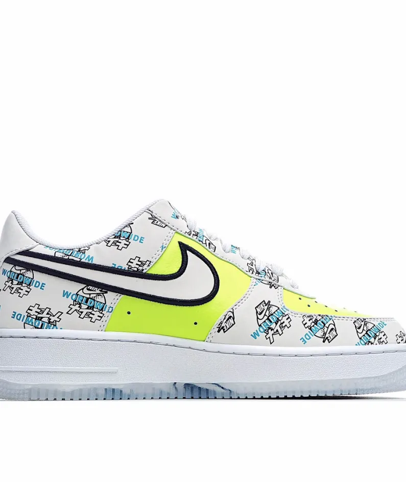 Nike Air Force 1 “Worldwide”Black/Flash Crimson-Green