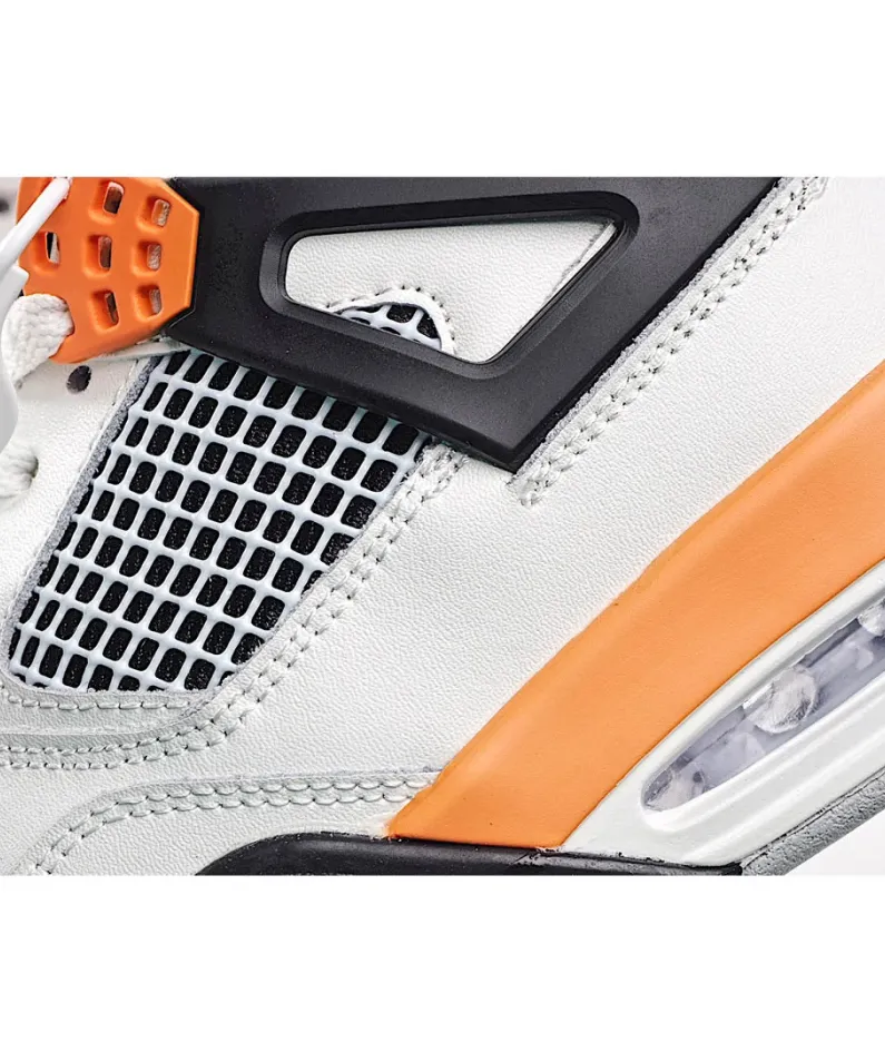 Air Jordan 4 Line Sand White Black Orange
