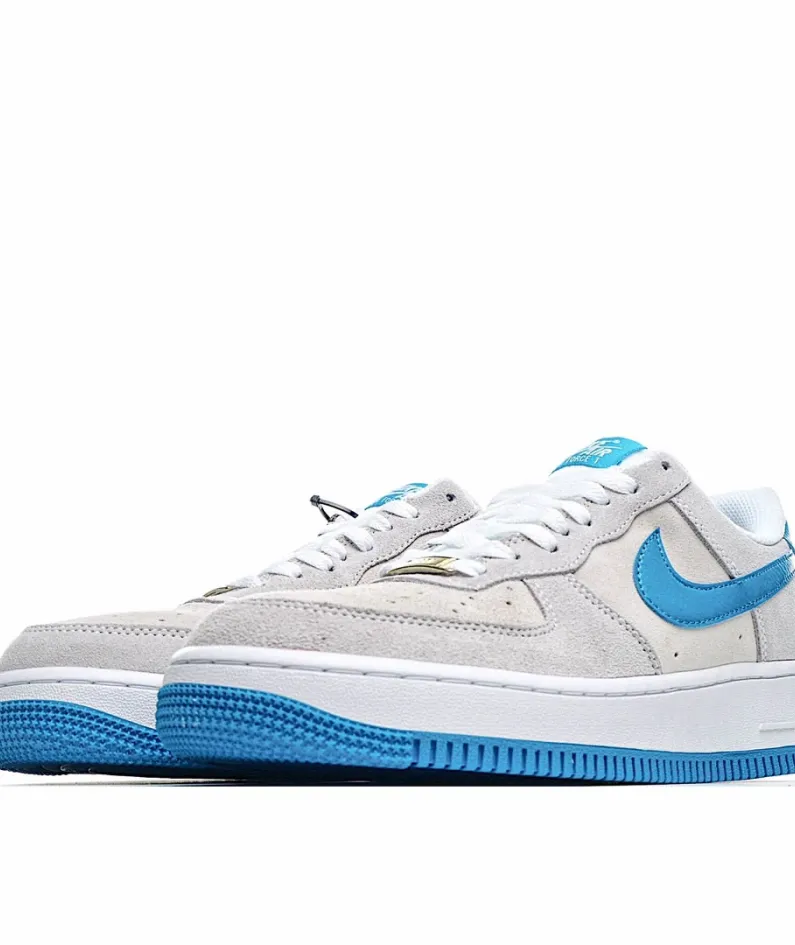 Nike Air Force 1 07 LV8 EMB Suede Grey Blue Hook
