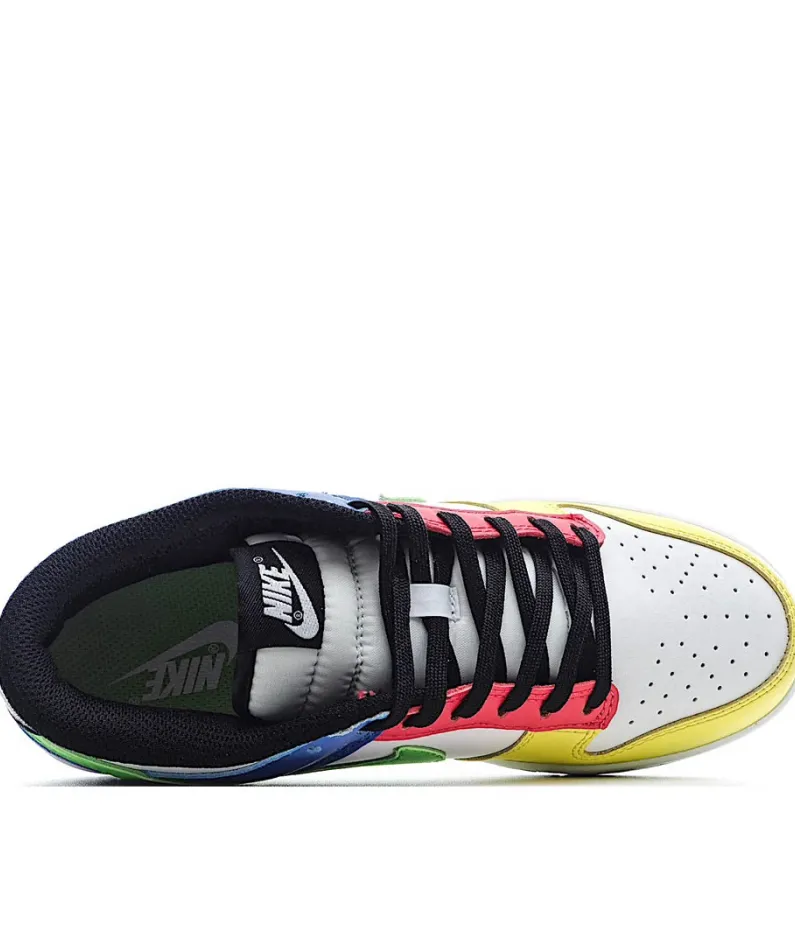 Nike DUNK LOW "Free 99 White Yellow Green Blue Pink"