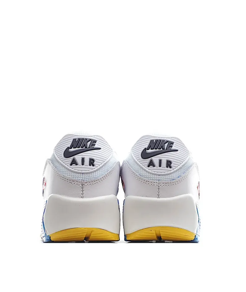 Nike Air Max 90 "Solar Flare" White, Blue and Yellow