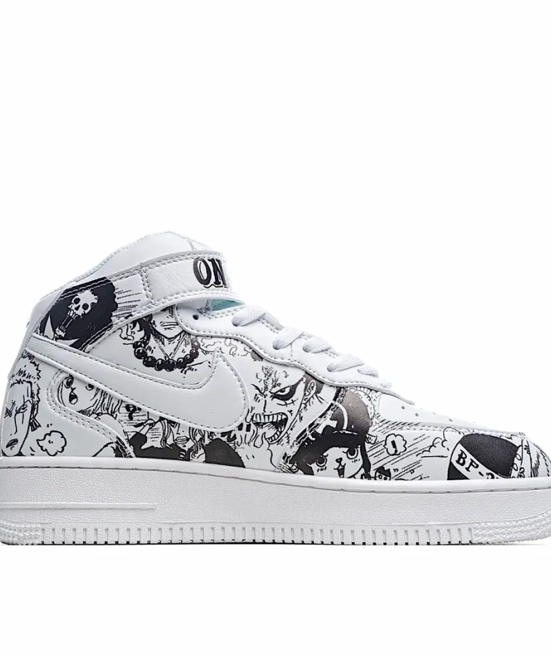 Nike Air Force 1 High 07 Black & White Mid-Top Sneakers