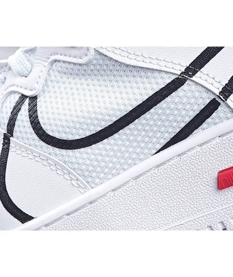 Nike AIR FORCE 1 REACT WHITE D/MS/X White Black Red