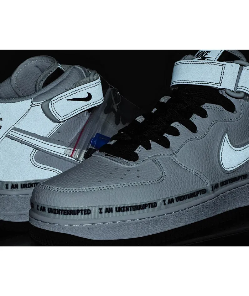 NKAir Force 1 MID DIY 3M Reflective Mid-Top Sneakers