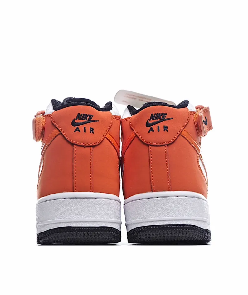 Nike Air Force 1 Mid Mid Top Black And White Orange