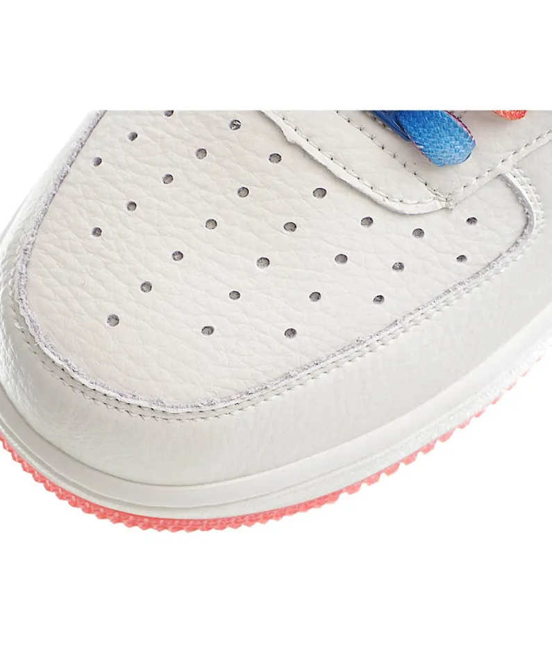 Nike Air Force 1 Mid07 Beige Blue Sneakers 3M Reflective