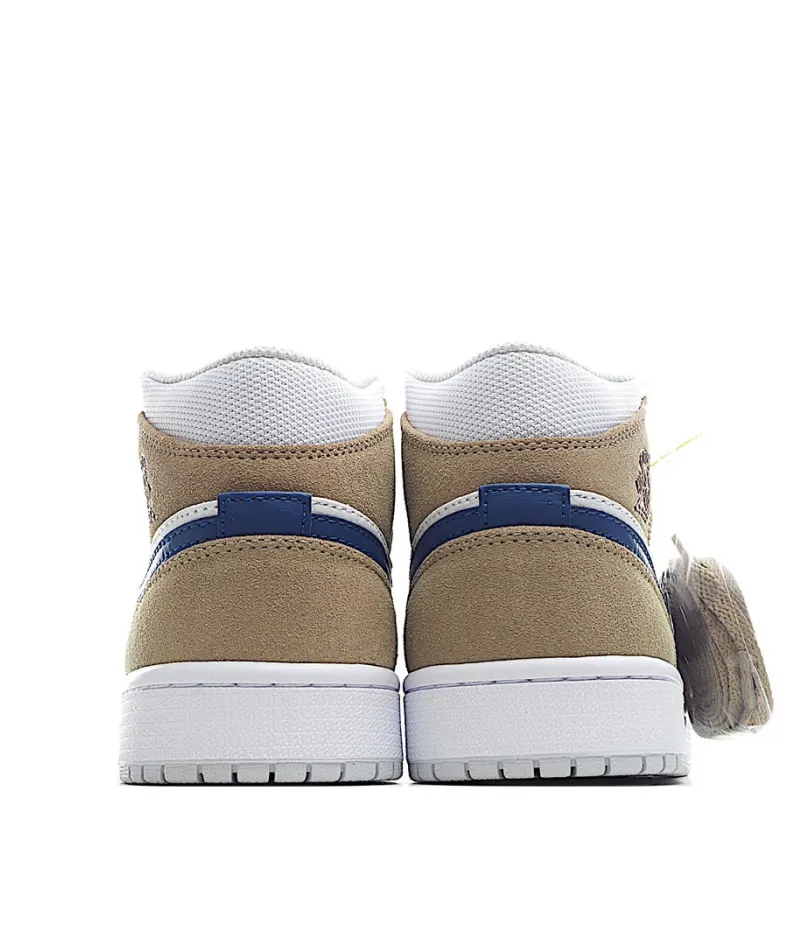 Air Jordan 1 Mid 'White Khaki Blue Void'