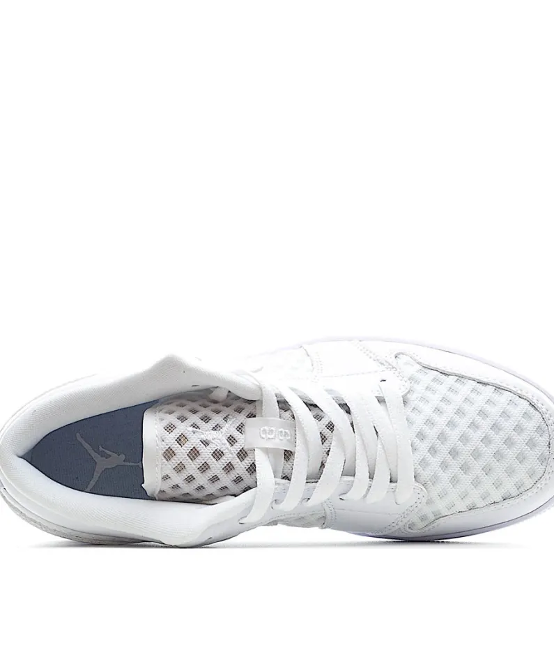 Wmns Air Jordan 1 Low Breathe 'Triple White'