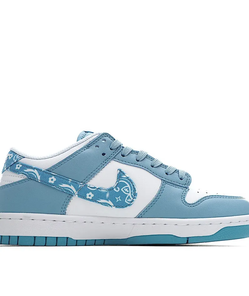 Nike Dunk Low Green/blue paisley sneakers