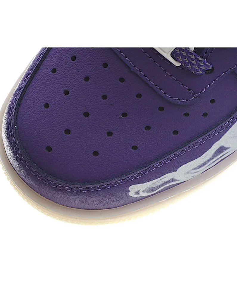 NikeAir Force 1 Skeleton Low Top Sneakers Purple NikeAir Force 1 Skeleton Low Top Sneakers Purple