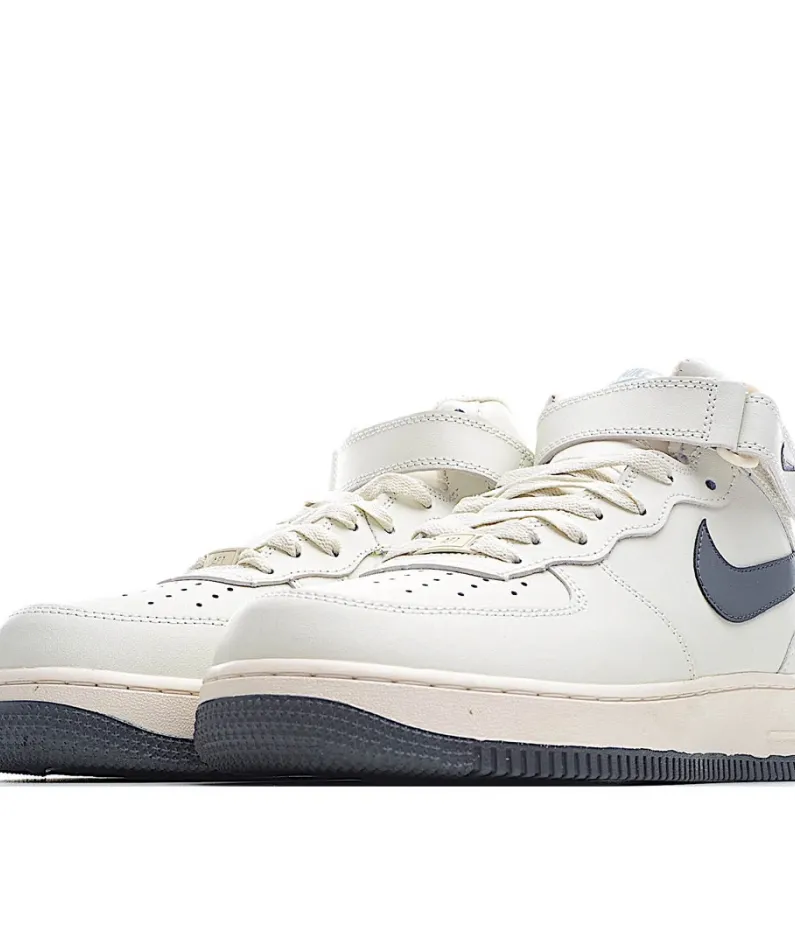 Nike Air Force 1 Mid Top White Grey