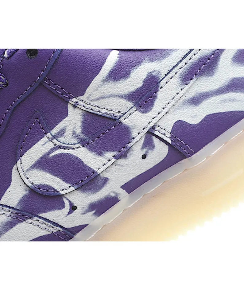 NikeAir Force 1 Skeleton Low Top Sneakers Purple NikeAir Force 1 Skeleton Low Top Sneakers Purple