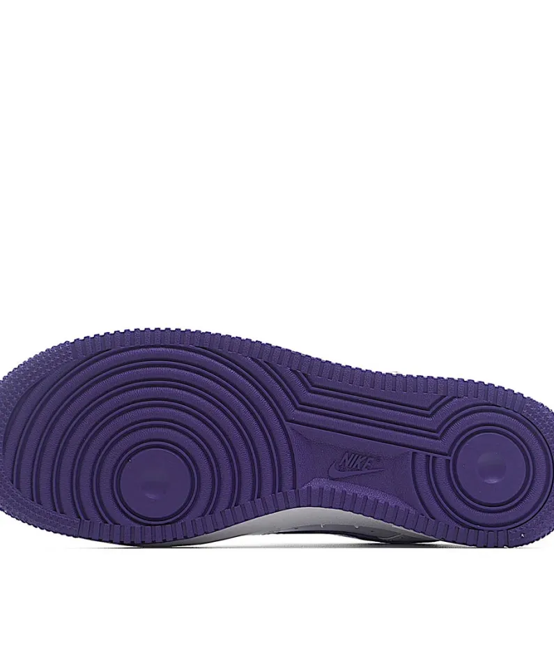 NikeAir Force 107 Low White Deep Purple Low Top