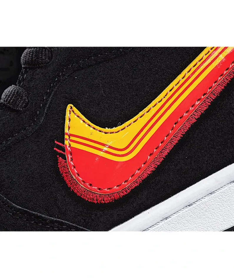 Nike SB DunkHigh Black Orange Yellow Hook High Cut
