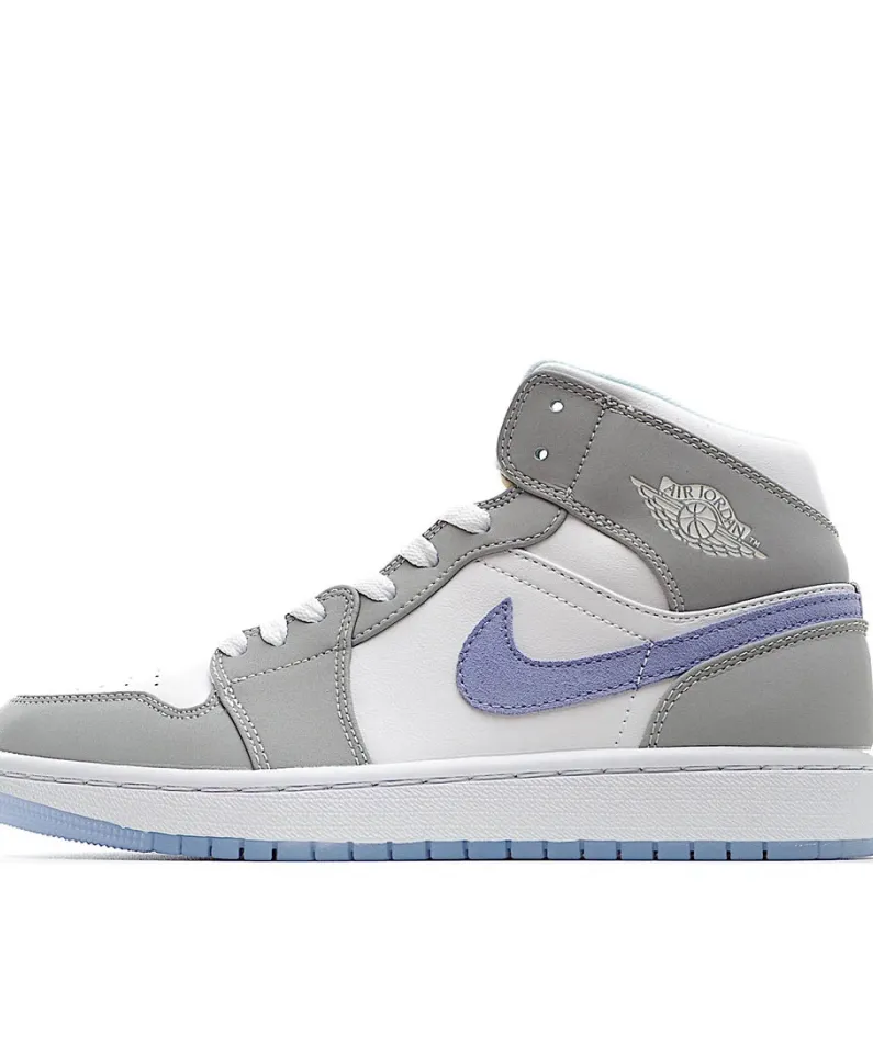 Wmns Air Jordan 1 Mid 'Wolf Grey Aluminum'