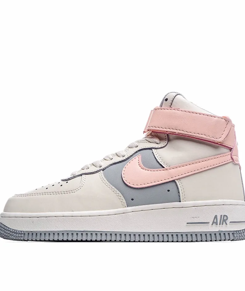 Nike Air Force 1 Mid High Top Beige Grey