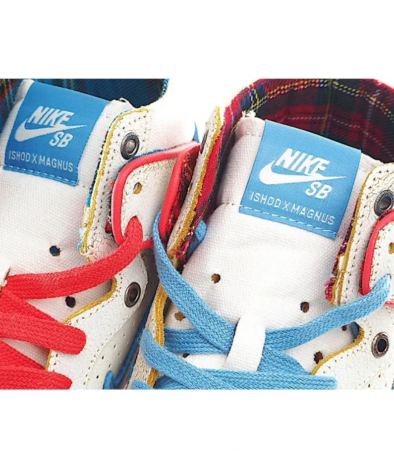 Nike Ishod Wair X Magnus Walker X Nike SB Dunk High Pro Decon QS White Blue Red